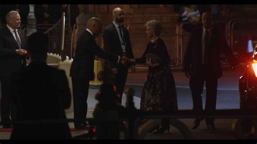 The Duke and Duchess of Gloucester arrive at the Royal albert Hall for the Festival of Remembrance 2025