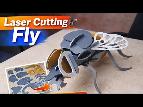 How I Made a 3D Fly Sculpture with Laser Cutting | Amazing CNC Laser Craft