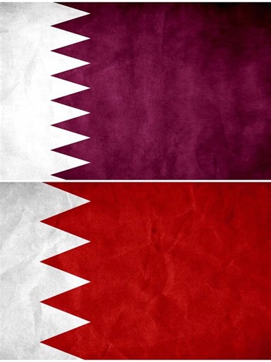 التشابه بين علم البحرين وعلم قطر