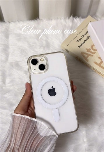 prettyy clear case! #clearcase #magsafecase #whitecase #nonyellowingcase #iphonecase