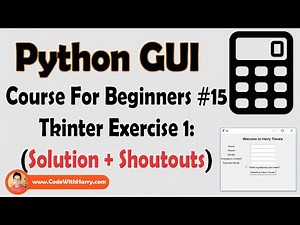 Python GUI Exercise 1: Solution | Python Tkinter GUI Tutorial In Hindi #15