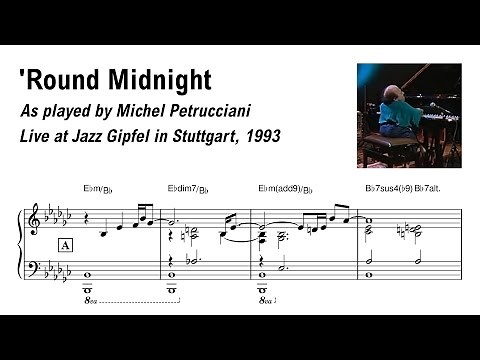 Round Midnight by Michel Petrucciani | Live in Stuttgart (transcription)