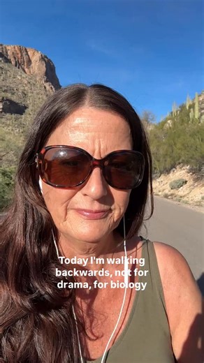 why walking backwards works and while your body loves it💫💛 I have walked a full mile uphill like this. You do not need to be that bold. Try three steps. Them five. Let your body feel supported. This is not exercise – it is communication with your nervous system. Small movement big signal #functionalhealthcoach #metabolichealth #blissfulliving #womeninwellness #tucsonwellness | Bliss Skincare Method