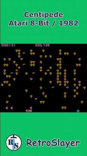 Centipede Gameplay Atari 8 Bit #retrogaming #atari8bit #centipede