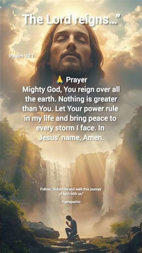 Psalm 93 Prayer | The Lord Reigns Forever 🙌🔥 #motivationbibleverse