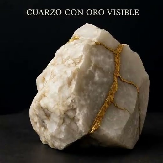 cuarzo con vetillas de Oro.