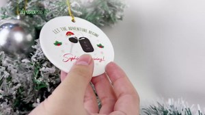 (with String) It's Not A Christmas Tree It's A Hanukkah Bush Christmas Ornament, Hanukkah Ceramic Ornament, Jewish Decoration Accessories, Chanukah Jewish Gift for Family, Friends