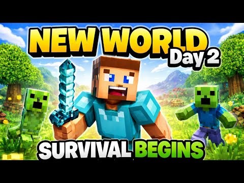 Day 2 Playing Minecraft Bedrock Survival / Just chilling , building , exploring, and having fun.