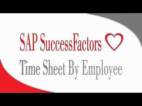 Time sheet by Employee - SAP SuccessFactors Employee Central -