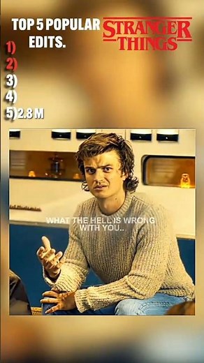 Top 5 stranger things popular edits #strangerthings