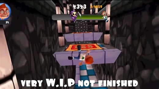 this might never be finished but here’s the w.i.p version there are some placeholders running fred looping the rooms #loopingtherooms #runningfred #workinprogress #fred #fallingfred