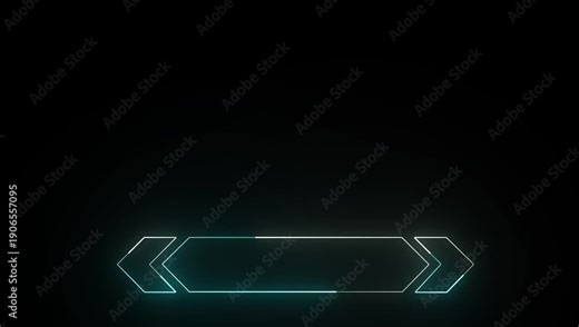Animated neon Live streaming cyan color Icon. Neon looped light frame for live streaming video and 4k video