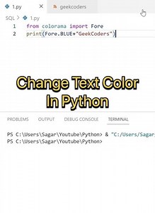 Change Text Color In Python|‪@GeekCoders‬ | #shorts #education #python