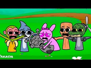 Sprunki. Shimpazini, Bananini, Sad Origin Story..!! Incredibox Sprunki Animation 3 1 3 5