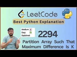 Leetcode 2294. Partition Array Such That Maximum Difference Is K | Greedy Sorting Explained Python