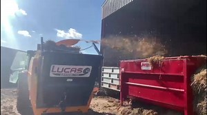 The Lucas G Castor 20R is a mounted bale feeder & straw blower with 2 m3 capacity, designed to distribute all types of fodder corn, silage, grass & alfalfa regardless the size of strand. You can see from Scotts demo the chute cut-off plate ensures a steady distribution thus avoiding jamming issues! If you would like a demonstration of this machine please speak to your Doubleday Sales Representative   | Doubleday Group | Facebook