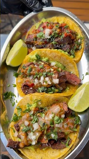 Skirt steak tacos with ‪@argentinebeefusa‬