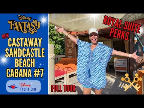 Disney Castaway Sandcastle Cabana #7 | Royal Suite Exclusive Perks | Full Tour | Disney Cruise Line