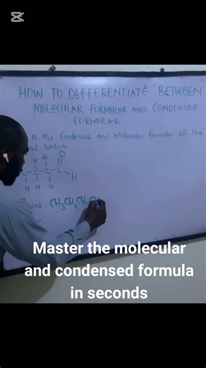 The clear differences between molecular and condensed formula #utme #ibmath #chemistry #viralvideo