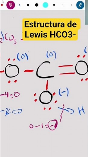 Lewis Structure of Bicarbonate Ion HCO3- #aulaexpress #education