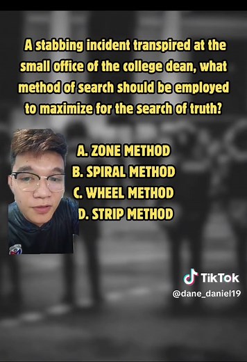 Q&A Criminology Reviewer: Zone Method Crime Scene & Kinesic Interview