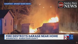 Fire destroys garage near Springfield home