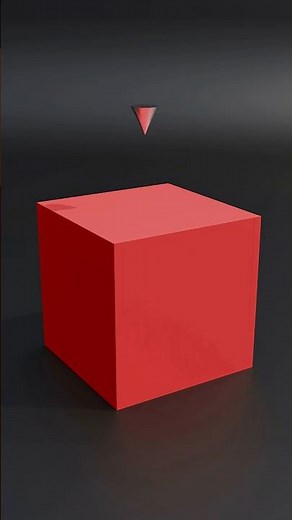 Falling Cone Destroys 8,000+ Cubes | Satisfying Blender Physics Simulation