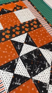 PDF Fall Halloween Black and Orange Skeleton Quilted Table Runner Sewing Pattern - Etsy