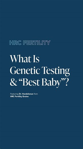 What is genetic testing and why it’s not “designing a baby”? Genetic testing is about information, not perfection. In this reel, Dr. Handelsman explains what genetic testing actually involves, what it can and cannot tell us, and why it’s focused on reducing risk — not selecting traits. Knowledge empowers thoughtful care. Learn more at havingbabies.com. | HRC Fertility | Facebook