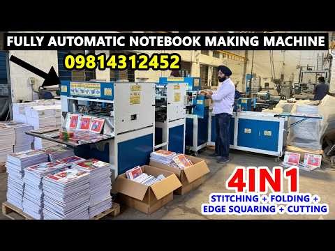 Fully Automatic Notebook Making Machine price in India, 4 in 1 Notebook Making Machine price