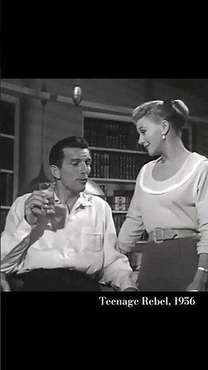 Michael Rennie and Ginger Rogers in Teenage Rebel, 1956 #oldmovies #teenagerebel #goldenage #vintage