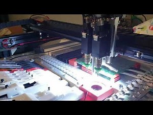 My DIY pick and place machine doing its thing. Uses OpenPnp, Smoothieboard, and 3d printed feeders