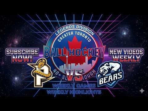 Pythons vs Polar Bears (Feb 26, 2026)(RINK VIEW) Legends 40+ Div Spring Season GTBHL Ball Hockey