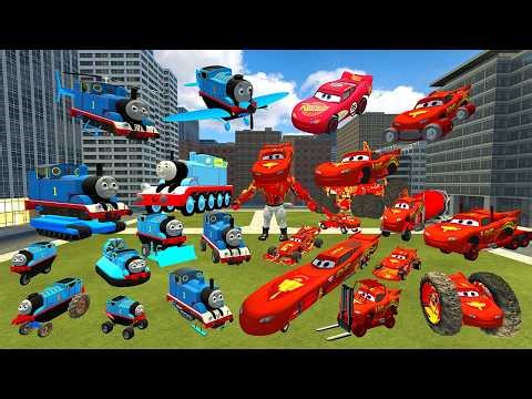 ALL TYPES LIGHTNING MCQUEEN THOMAS THOMAS THE TRAIN TANK ENGINE CARS VEHICLES BIG CITY Garry's Mod