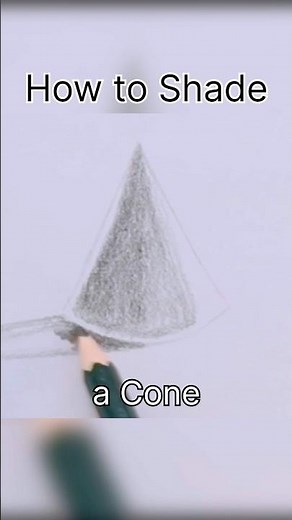 How to Shade a Cone #art #drawing #shading #sketch #pencil #graphite #youtubeshorts #shorts #viral