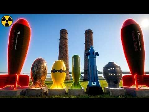 Big & Small NUCLEAR Bombs vs Brick Smokestacks | Garry’s Mod