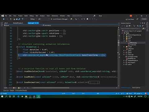 opengl skeletal animation in c++ using assimp