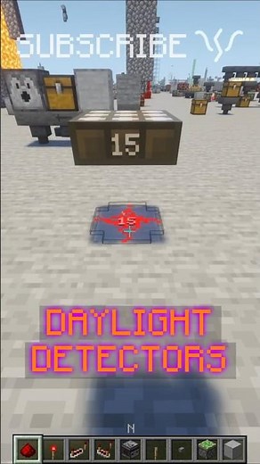 Use LIGHT to SEND SIGNALS DOWNWARDS with the DETECTOR! | Redstone with PsiVolt #minecraft #redstone