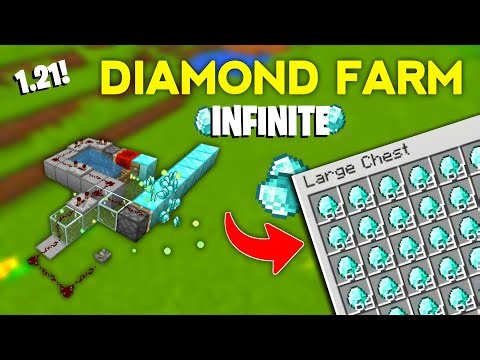 INFINITE Diamond Farm in Minecraft Bedrock 1.21! (glitch)