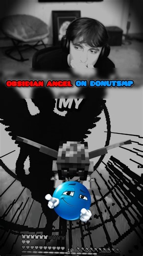 Obsidian Angel In Donut SMP 💀🥀🤔 #minecraft #shorts #gaming #viral
