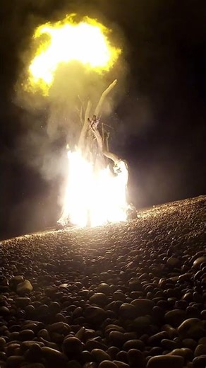 Butane gas on fire EXPLOSION #shorts