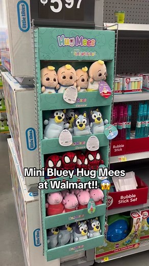Mini Bluey Hug Mee Squishmallow!! 😱💙 #bluey #blueytok #squishmallows #fypシ゚viral #fyp #blueyheeler #plushtoys #plushiesoftiktok #walmart #new #cute #walmartfinds #spiderman #peppapig #plushies #squishtok @Walmart