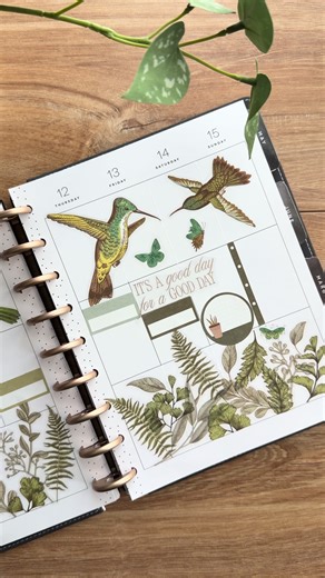 Green pages, cozy vibes, and a little moment of calm in the middle of a busy week 🌿💚 @Katie #happyplanner