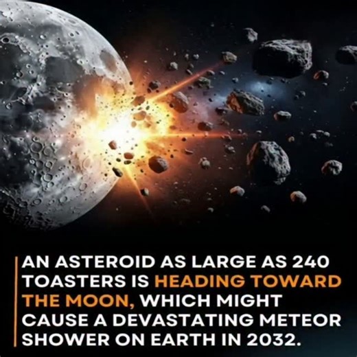 @facts_of_space_1 | A massive asteroid is racing toward the Moon… 🌕☄️ Could this trigger a meteor storm on Earth in 2032? Stay curious. Stay alert. Space is... | Instagram