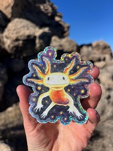 Axolotl Glitter Sticker, Axolotl, Animal Lover, Water Bottle Sticker - Etsy