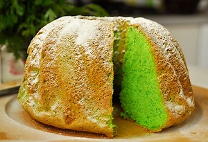 Pandan Sponscake Basisrecept - Indische Groene cake - PisangSusu.com