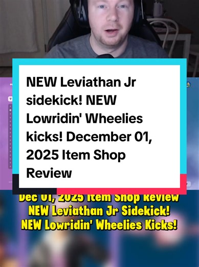 NEW Leviathan Jr sidekick! NEW Lowridin' Wheelies kicks! December 01, 2025 Item Shop Review #Fortnite #fortnitenews #fortniteshorts #FortniteChapter6 #fortniteupdate