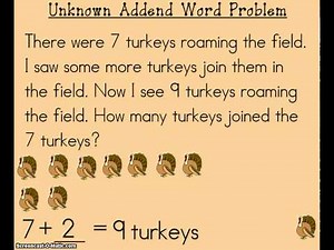 Unknown Addend Story Problems