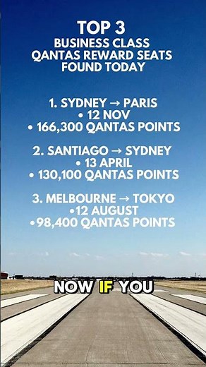 🚨Here's the BEST Business Class Reward Flights to Book with Qantas Points RIGHT NOW!