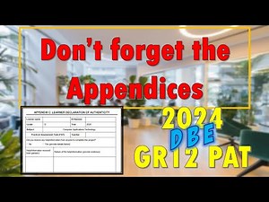 DBE | CAT | PAT 2024 | Appendix
